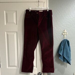 Universal Thread Deep Red Flare Corduroy Pants